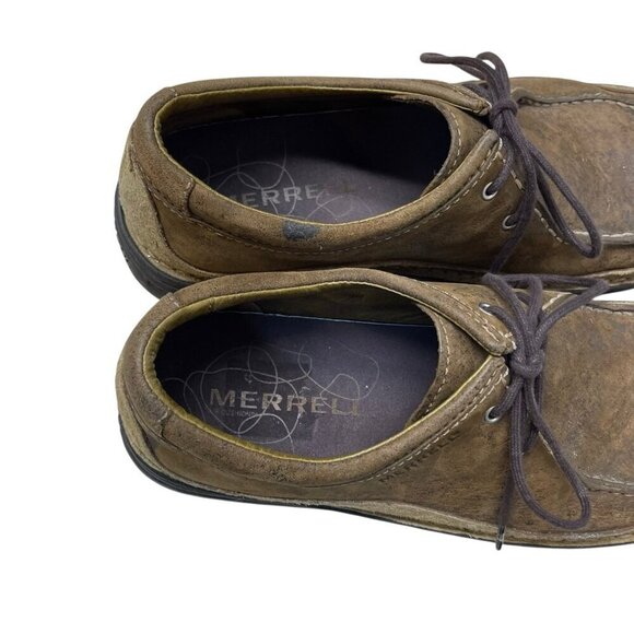 Merrell Oracle Brown Leather Hiking Shoes Peat Moss J43819 Mens Size 11 Casual main image 9